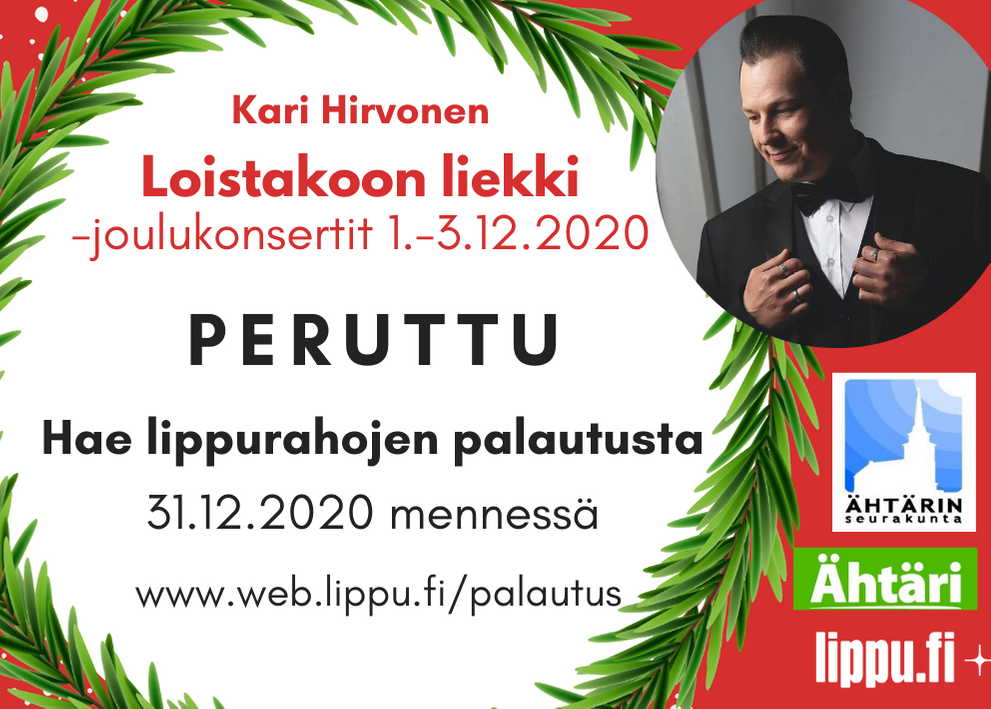 JOULUKONSERTIN PERUUTUS Konsertti