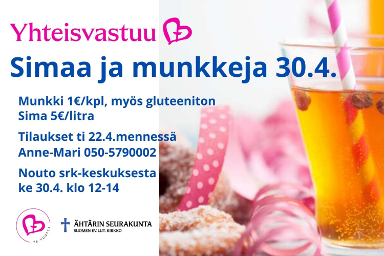 Simaa ja munkkia yhteisvastuun hyväksi mainos