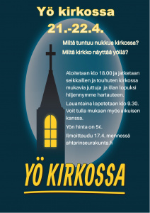 Yö kirkossa mainos