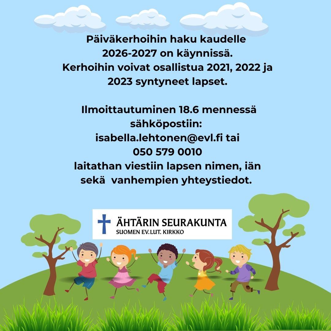 päiväkerhoihin ilmoittautuminen